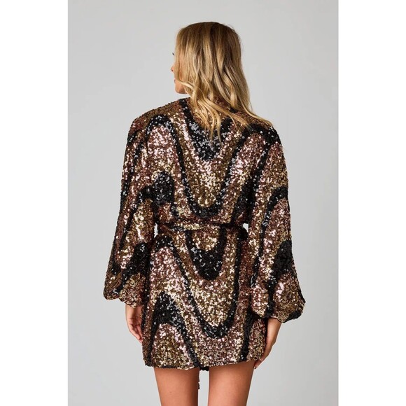 NWT Buddy Love Sequin Wrap Vegas/Party Dress S - Picture 8 of 8